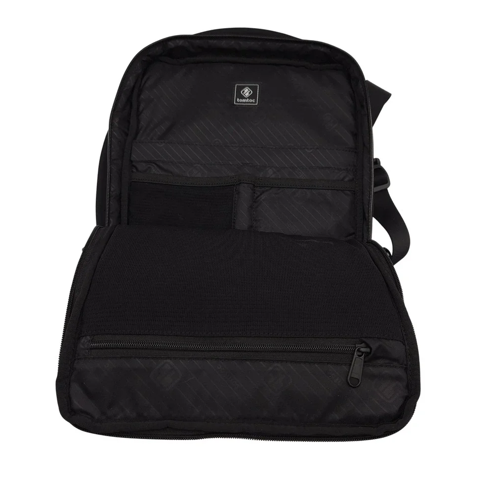 Tomtoc 360 Urban Black Laptop Tablet Shoulder Bag‎ Cordura Ballistic Fabric Case